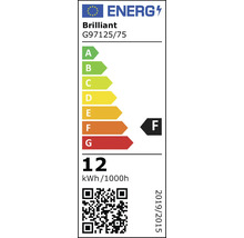 Étiquette énergétique de la marque Brilliant avec la classe d'efficacité énergétique F