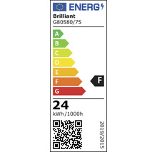 Étiquette énergétique de la marque Brilliant, G80580/75, avec la classe d'efficacité énergétique F