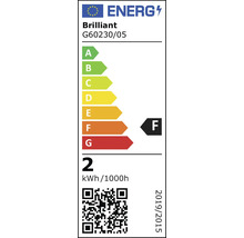 Energielabel der Marke Brilliant mit der Energieeffizienzklasse F