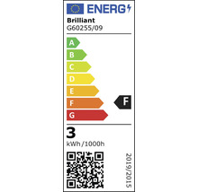 Energielabel der Marke Brilliant, Energieeffizienzklasse F