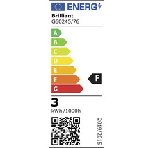 Energielabel der Marke Brilliant mit der Energieeffizienzklasse F