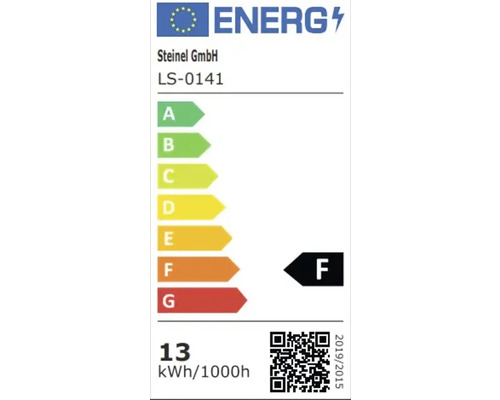 Steinel GmbH Energielabel mit Energieeffizienzklasse F