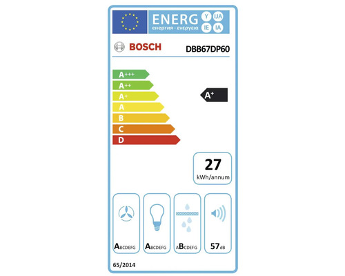Bosch DBB67DP60 Energieeffizienzlabel