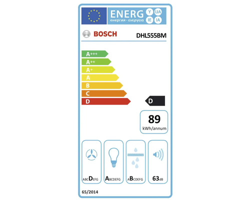 Bosch DHL555BM Energielabel