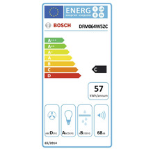 Étiquette énergétique pour hotte aspirante Bosch DFM064W52C