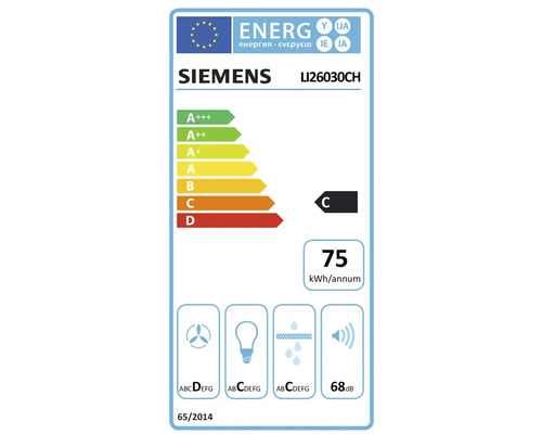 Étiquette énergétique Siemens LI26030CH