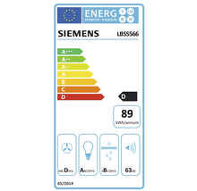 Siemens Energielabel LB55566 mit Energieeffizienzklasse D