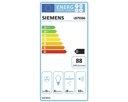 Siemens Energieeffizienzlabel LB75566