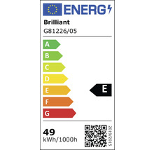 Étiquette énergétique Brilliant G81226/05 avec classe d'efficacité énergétique E