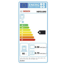 Étiquette d'efficacité énergétique Bosch pour four
