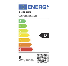 EU-Energieetikett für Philips 9290038535H, Energieeffizienzklasse D, Energieverbrauch 9 Kilowattstunden pro 1000 Stunden.