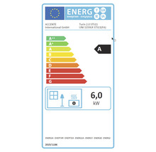 Étiquette énergétique avec classe d''efficacité énergétique A, 6,0 kilowatts, Accente International GmbH
