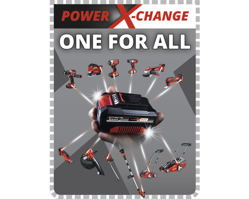 Une batterie Power X-Change avec divers outils