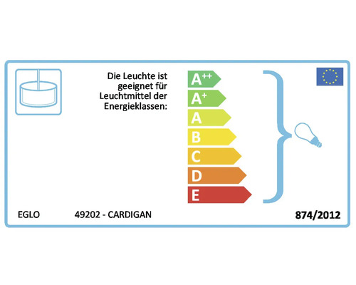 Energielabel der Lampe
