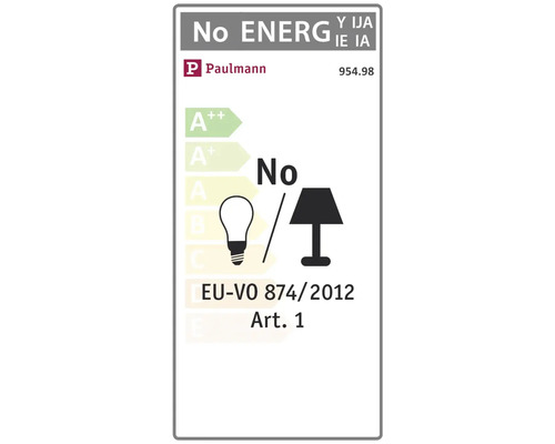 Logo Paulmann avec étiquette d''efficacité énergétique