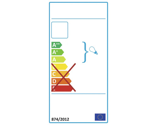Étiquette énergétique avec classe d''efficacité énergétique