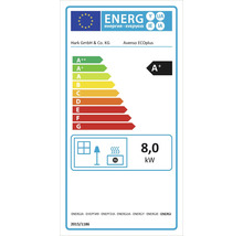 Energielabel Hark Avenso ECOplus mit der Energieeffizienzklasse A+ und 8,0 Kilowatt