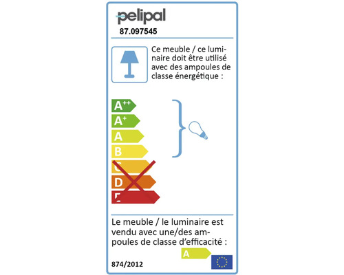 Étiquette énergétique pour lampes