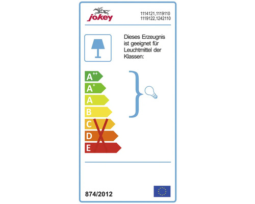 Jokey Logo. Energieeffizienzklassen Label von A++ bis E