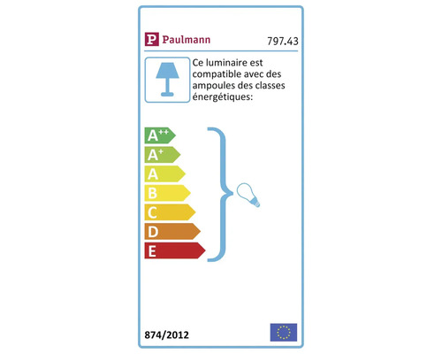 Étiquette de classe d''efficacité énergétique Paulmann
