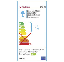 Paulmann Logo. Energieeffizienzklassen für Leuchtmittel: A Plus Plus bis A. Die Leuchte wird mit einem Leuchtmittel der Energieklasse A Plus verkauft.