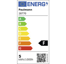 Label énergétique de la marque Paulmann avec la classe d''efficacité énergétique F