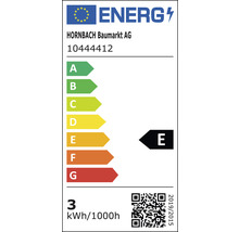 Étiquette énergétique avec classe d''efficacité énergétique E