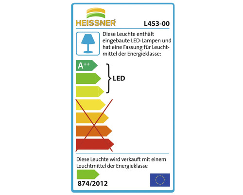 Energielabel für Leuchten mit LED-Lampen