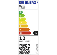 Fluval Energieeffizienzlabel mit Angabe des Energieverbrauchs