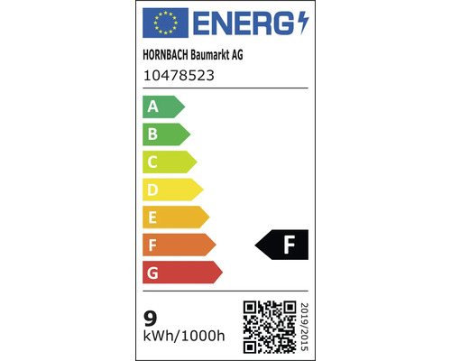 Étiquette énergétique de la classe d''efficacité énergétique F