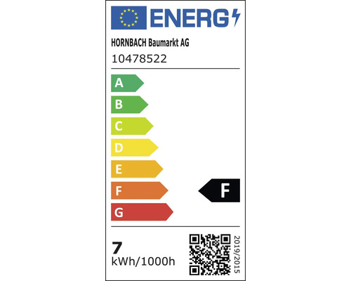 Étiquette énergétique avec classe d''efficacité énergétique F