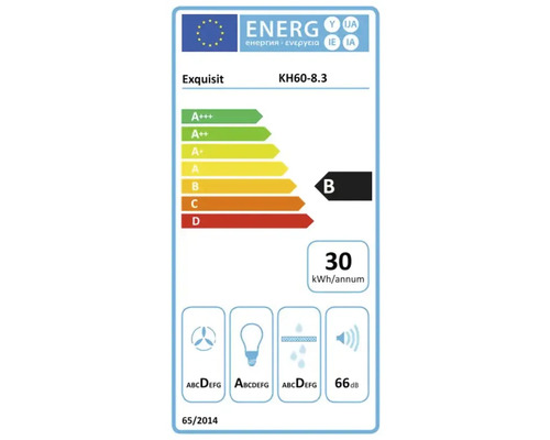 Étiquette énergétique Exquisit KH60-8.3