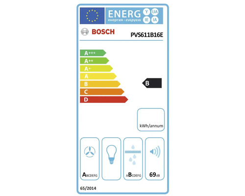 Étiquette énergétique Bosch PVS611B16E
