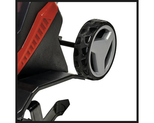 Vue détaillée d''une tondeuse à gazon avec roue