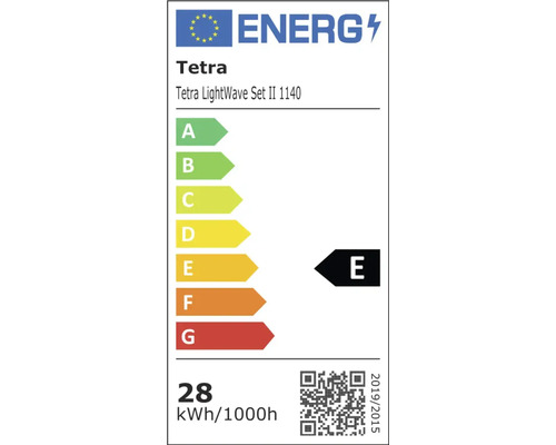Tetra LightWave Set II 1140 étiquette énergétique avec la classe d''efficacité énergétique E