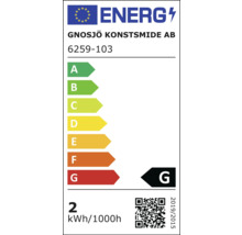 Energielabel mit der Energieeffizienzklasse G