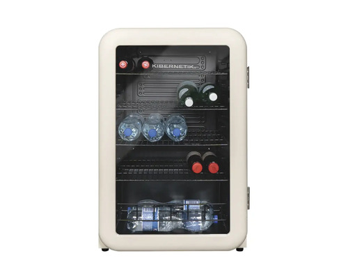 Kühlschrank mit Glasfront und Getränken