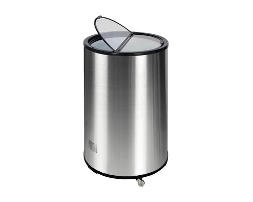 Réfrigérateur à boissons rond avec couvercle en verre