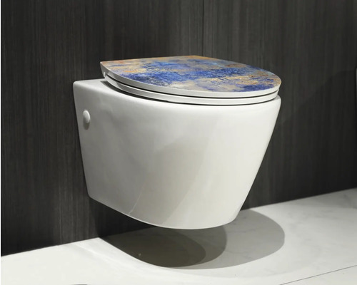 WC suspendu à fond creux avec siège de WC