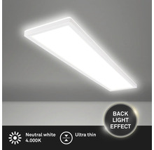Rechteckige Deckenleuchte mit neutralweissem Licht und Hintergrundbeleuchtung