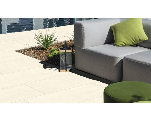 Feinsteinzeug Terrassenplatte Portland Ice 60 x 90 x 2 cm rektifizierte Kante Feinsteinzeug Terrassenplatte Portland Ice 60 x 90 x 2 cm rektifizierte Kante