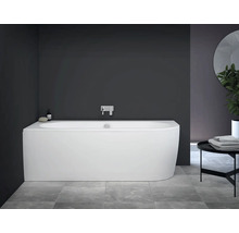 Badewanne form&style SANSIBAR 80 x 180 cm links weiss glänzend