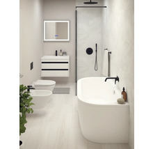 Baignoire ovale form&style SANSIBAR 75 x 160 cm blanc brillant