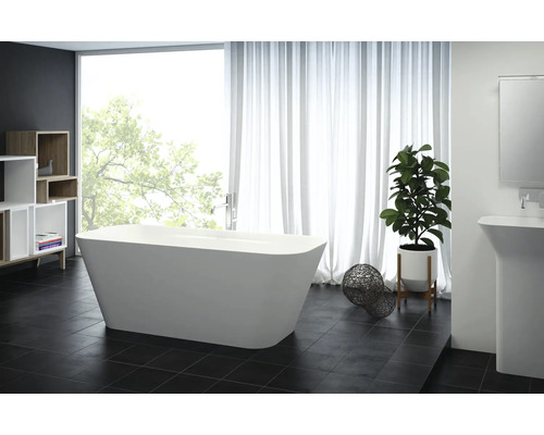 Freistehende Badewanne Jungborn THREE 70 x 170 cm weiss glänzend