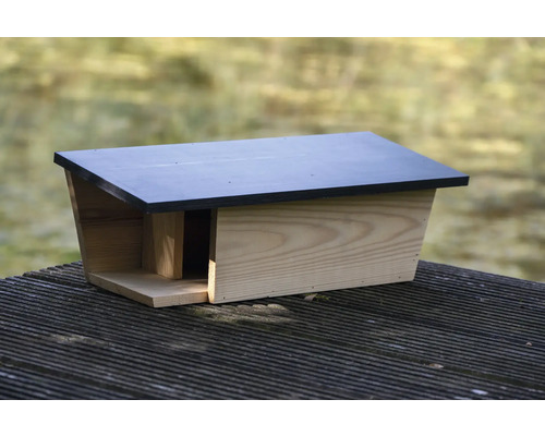 Nichoir à chauves-souris en bois avec toit noir