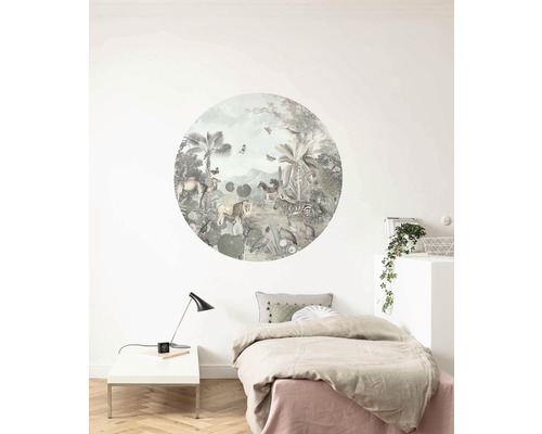 Papier peint avec motifs d''animaux dans une chambre