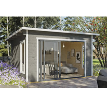 Abri de jardin SKAN Holz Tournai 2 avec plancher 480 x 380 cm ardoise
