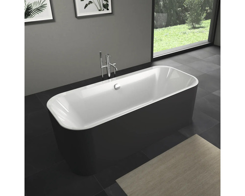 Baignoire non encastrée DURAVIT Happy D.2 Plus 180 cm graphite mat/blanc