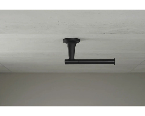 Support de papier toilette noir pour montage au plafond