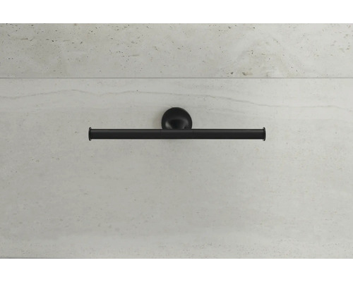 Porte-serviettes noir pour montage mural